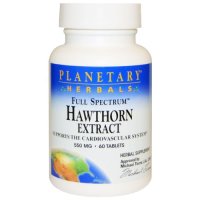 Planetary Herbals, Hawthorn Heart, 550 mg - 60 Tablets