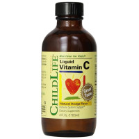 Child Life, Liquid Vitamin C, Orange Flavor, Glass Bottle - 4 fl oz (118.5 mL)