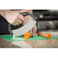 Tablecraft, H6610 Crinkle Cutter Single Blade with Plastic Handle - Small, Black