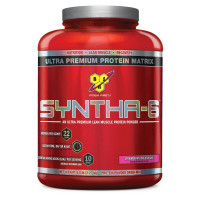 BSN, Syntha-6, Ultra Premium Protein Matrix, Strawberry Milkshake - 5.0 lbs (2.27 kg)