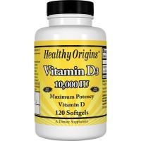 Healthy Origins, Vitamin D3, 10,000 IU - 120 Softgels