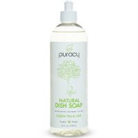 Puracy, Natural Liquid Dish Soap, Sulfate-Free, Green Tea and Lime - 16 Ounce