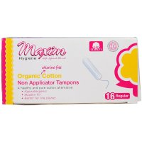 Maxim Hygiene Products, Organic Cotton, Non Applicator Tampons, Regular - 16 Tampons