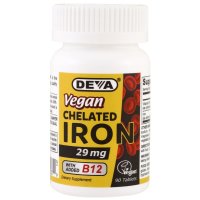 Deva, Vegan, Chelated Iron, 29 mg - 90 Tablets