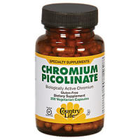 Country Life, Chromium Picolinate - 200 Veggie Caps