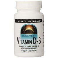 Source Naturals, Vitamin D-3, 1,000 IU - 200 Tablets