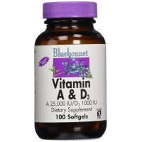 Bluebonnet Nutrition, Vitamin A & D3 - 100 Softgels