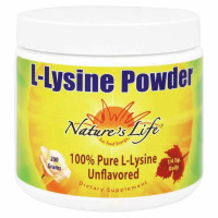 Nature's Life, L-Lysine Powder, Unflavored - 200 g