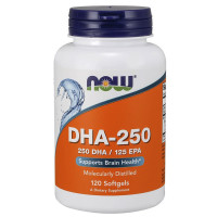 Now Foods, High Potency, DHA-250, EPA-125 - 120 Softgels