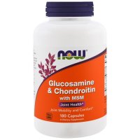 Now Foods, Glucosamine & Chondroitin with MSM - 180 Capsules