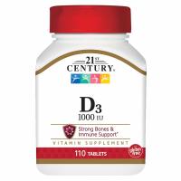 21st Century, Vitamin D3, High Potency, 1000 IU - 110 Tablets