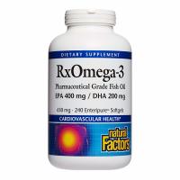 Natural Factors, Rx Omega-3 Factors, EPA 400 mg/DHA 200 mg - 240 Softgels