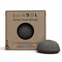 pureSOL, Konjac Facial Sponge - Activated Charcoal