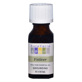 Aura Cacia, 100% Pure Essential Oil, Vetiver - 0.5 fl oz (15 ml)