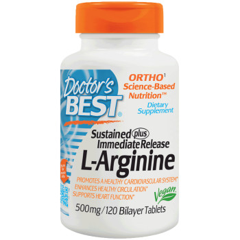 Doctor's Best, L-Arginine, 500 mg - 120 Bilayer Tablets