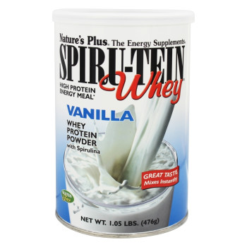 Nature's Plus, Spiru-Tein Whey, High Protein Energy Meal, Vanilla - 1.05 lbs (476 g)