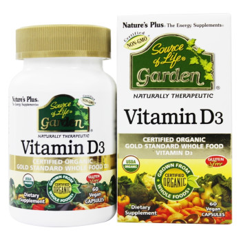 Nature's Plus, Source of Life, Garden, Vitamin D3 - 60 Veggie Caps