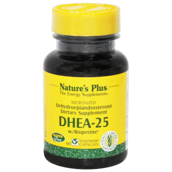 Nature's Plus, DHEA-25 with Bioperine - 60 Veggie Caps