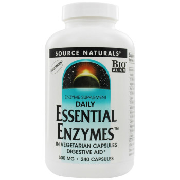 Source Naturals, Vegetarian Daily Essential Enzymes, 500 mg - 240 Capsules