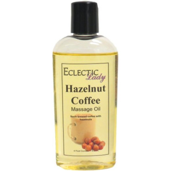 Eclectic Lady, Hazelnut Coffee Massage Oil - 4 Ounces