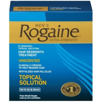 Rogaine, Hair Regrowth 3 Month Treatment for Men, Extra Strength Topical Solution - 2 Ounce (Pack of 3)