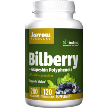 Jarrow Formulas, Bilberry + Grapeskin Polyphenols, 280 mg - 120 Capsules