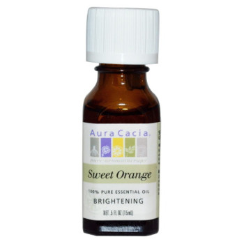 Aura Cacia, 100% Pure Essential Oil, Sweet Orange - 0.5 fl oz (15 ml)