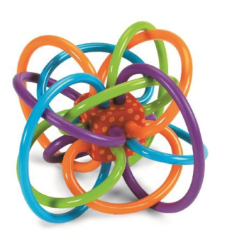 Manhattan Toy,  Winkel Color Burst Rattle and Sensory Teether Activity Toy