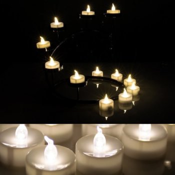 AGPtek, 100 PCS LED Tealights Battery-Operated flameless Candles Lights