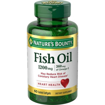 Nature's Bounty, Fish Oil 1200 mg Odorless - 200 Coated Soft gels