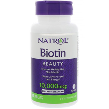 Natrol, Biotin, 10,000 mcg - 100 Tablets