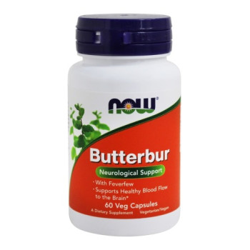 NOW Foods, Butterbur with Feverfew - 60 Vegetarian Capsules