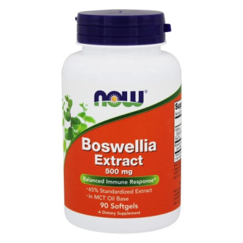 Now Foods, Boswellia Extract, Extra Strength, 500 mg - 90 Softgels