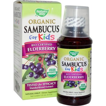 Nature's Way, Sambucus for Kids, Organic Elderberry Syrup, 4 oz