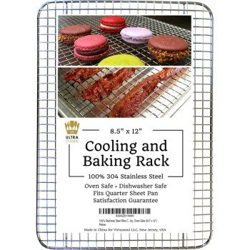 Ultra Cuisine, 100% Stainless Steel Thick Wire Cooling & Baking Rack  (8.5