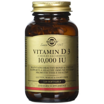 Solgar, Vitamin D3 (Cholecalciferol) 10,000 IU  - 120 Softgels