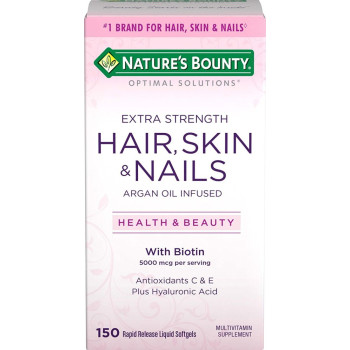 Nature's Bounty, Optimal Solutions, Hair, Skin & Nails, Extra Strength - 150 Softgels