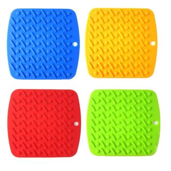 Jiaoyabuy, Vesitile Silicone Pot Holders, Flexible, Durable, Heat Resistant Mat - Set of 2