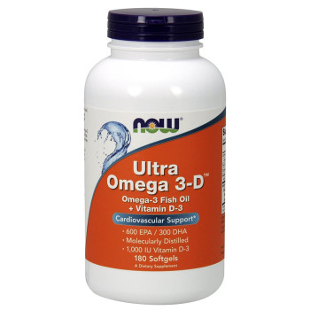 NOW, Ultra Omega 3-D™ - 180 Softgels