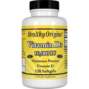 Healthy Origins, Vitamin D3, 10,000 IU - 120 Softgels
