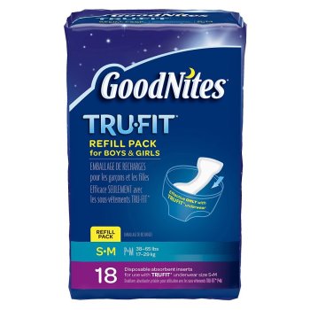 GoodNites, TRU-FIT Disposable Absorbent Inserts for Boys & Girls, Refill Pack, (16~18 ct)