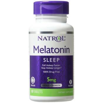 Natrol, Melatonin, Sleep, Time Release, 5 mg - 100 Tablets