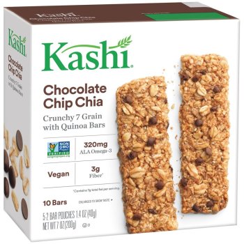 Kashi, Crunchy Chia Bar, Chocolate Chip, 10 Count  - 7 oz (200 g)