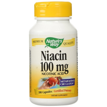 Nature's Way, Niacin, 100 mg - 100 Capsules