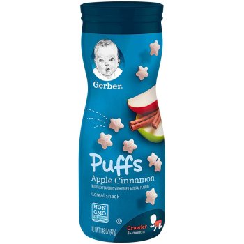 Gerber, Puffs Cereal Snack, Crawler, 8+ Months - 1.48 oz (42 g)  *Select Flavor