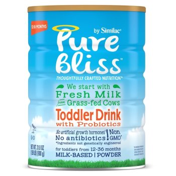 Similac, Pure Bliss, Toddler Drink with Probiotics, Starts with Fresh Milk from Grass-Fed Cows - 31.8 oz (900 g)