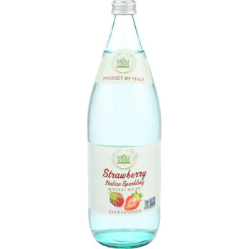 Whole Foods Market, Italian Sparkling Mineral Water, Strawberry - 33.8 fl oz (1 Liter)