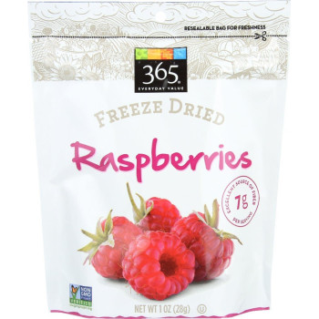 365 Everyday Value, Freeze Dried Raspberries - 1 oz (28 g) x 4 Packs