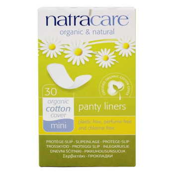 Natracare, Panty Liners, Organic Cotton Cover, Mini - 30 Liners
