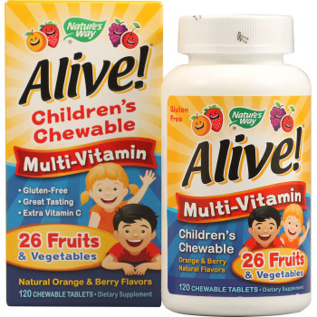 Nature's Way, Alive! Children's Chewable Multi-Vitamin - 120 Count